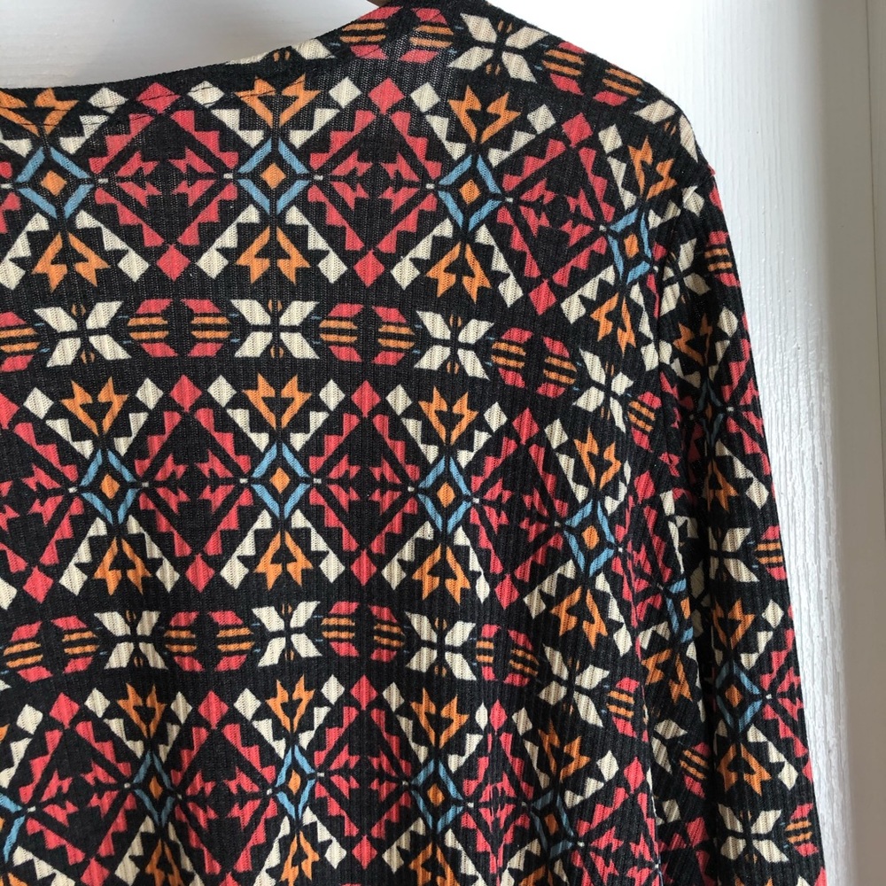 Ribbed Geometric Sarah Cardigan